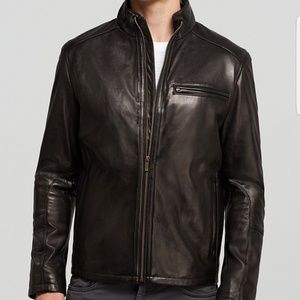 Cole haan moto leather jacket